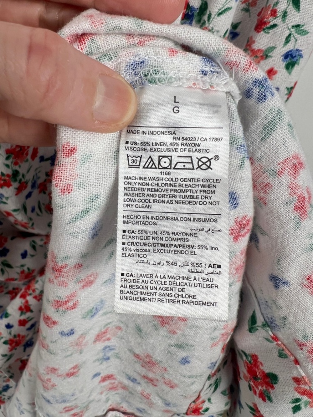 Old Navy Large Fit & Flare Linen Blend Midi Dress In Americana Floral Print - Picture 12 of 12